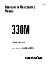 Komatsu A10223 Operation & Maintenance Manual
