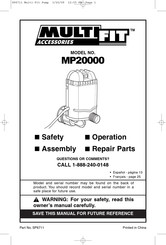 MULTIFIT MP20000 Manual