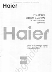 Haier LE32B7000 Owner's Manual