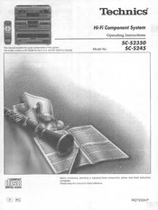 Technics SC-S2350 Operating Instructions Manual