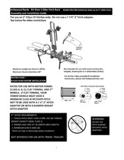Hollywood Racks RV Rider E-Bike Rack Assembly And Installation Manual
