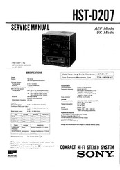 Sony HST-D207 Service Manual