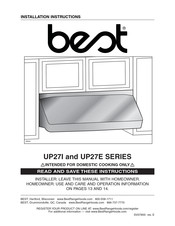 Best UP27I SERIES Installation Instructions Manual