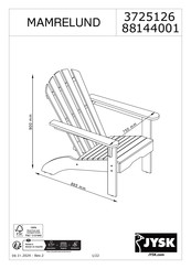 Jysk MAMRELUND 88144001 Manual
