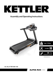 Kettler K-TM1040-100 Assembly And Operating Instructions Manual