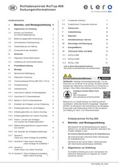 elero RevoLine M50-868 Usage Information Manual