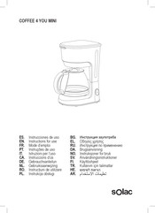 SOLAC COFFEE 4 YOU MINI Instructions For Use Manual