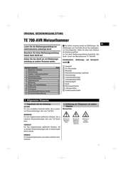 Hilti TE 700-AVR Original Operating Instructions