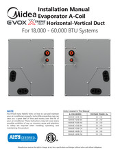 Midea A-Coil MO1BE-H48B-2A Installation Manual