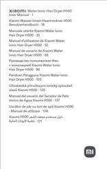 Xiaomi Water Ionic Hair Dryer H500 User Manual