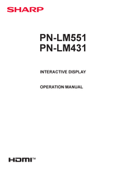 Sharp PN-LM551 Operation Manual