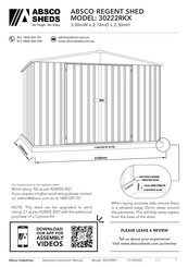 ABSCO SHEDS 30222RKX Assembly & Instruction Manual