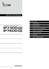 Icom IP730D Instruction Manual