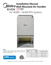Midea MAWHE-H36B-2A Installation Manual