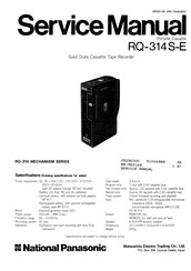 National Panasonic RQ-3148-E Service Manual