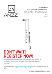 Anzzi MONSOON SP-AZ012 Installation & Operation Manual