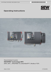 SEW-Eurodrive MOVIPRO MPX22A-DFC20A-MPI-0160-5E3-CO-C Operating Instructions Manual