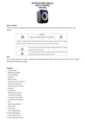 Gemini GRV-650L Instruction Manual