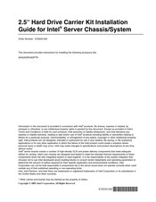Intel AXX25DRVADPTR Installation Manual