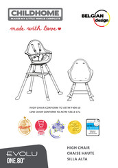 CHILDHOME EVOLU ONE.80 UCHEVO180 Series Assembly Instructions Manual
