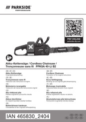 Parkside Performance 465830 2404 Translation Of The Original Instructions