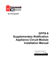 Honeywell Gamewell GFPS-6 Installation Manual