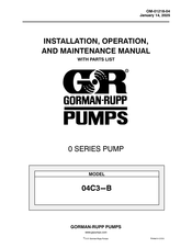GORMAN-RUPP PUMPS 04C3-B Installation, Operation And Maintenance Manual