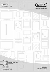 Defy DHG614 Instruction Manual