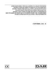 DAB CONTROL AS1 - E Instruction For Installation And Maintenance