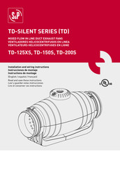 S&P TD-150S Installation And Wiring Instructions