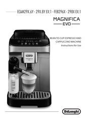 DeLonghi Magnifica Evo ECAM292.81.SB EX:1 Instructions For Use Manual