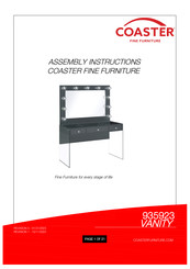 Coaster VANITY 935923 Assembly Instructions Manual