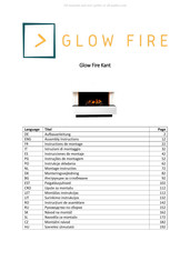 Glow Fire Kant Assembly Instructions Manual
