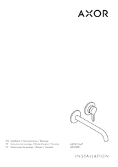Hans Grohe AXOR One 48120701 Installation/User Instructions/Warranty