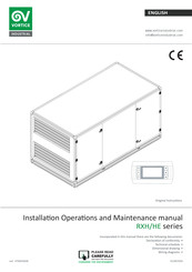 Vortice RXH/HE 060 Installation, Operation & Maintenance Manual