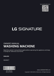LG SIGNATURE WD405CS Owner's Manual