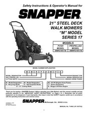 Snapper WMR216517B Safety Instructions & Operator's Manual