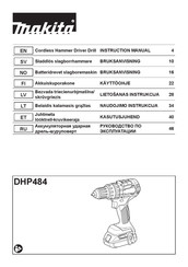 Makita DHP484STX5 Instruction Manual