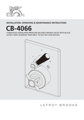 Lefroy Brooks CB-4066 Installation, Operating,  & Maintenance Instructions