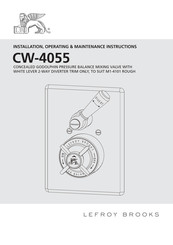 Lefroy Brooks CW-4055 Installation, Operating,  & Maintenance Instructions