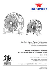 XPower FC-420 Owner's Manual