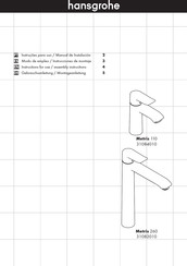 Hans Grohe Metris 110 31084010 Instructions For Use/Assembly Instructions