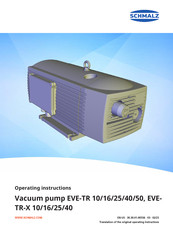 Schmalz EVE-TR 10 Operating Instructions Manual