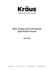 Kraus Nola KPF-1650 Installation Manual