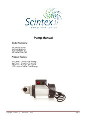SCINTEX SP240V120LPM Manual