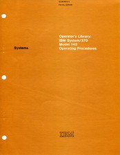 IBM System/370 145 Operating Procedures Manual