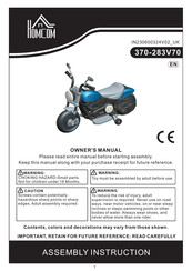 HOMCOM 370-283V70 Owner's Manual
