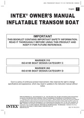 Intex MARINER 310 Owner's Manual