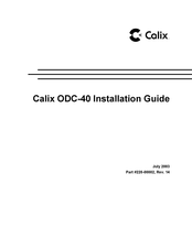 Calix ODC-40 Installation Manual