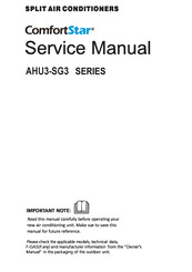 ComfortStar AHU3-SG3 Series Service Manual
